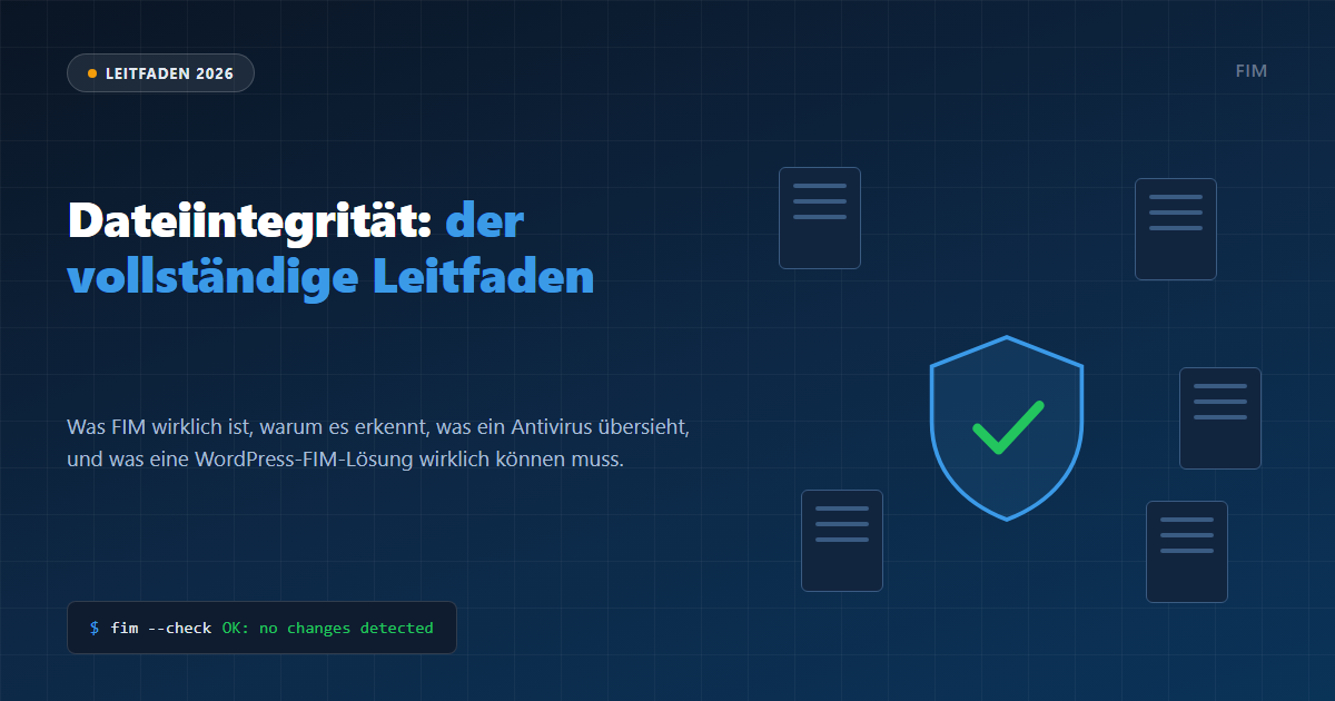SeenSecure-Panel zur Dateiintegritätsüberwachung (FIM) mit überwachten Dateien und ausstehenden Änderungen