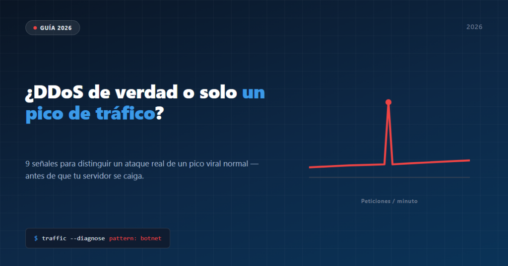 Cabecera: cómo distinguir un DDoS real de un pico de tráfico normal