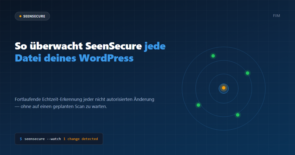 Kopfbild: So überwacht SeenSecure jede Datei deines WordPress