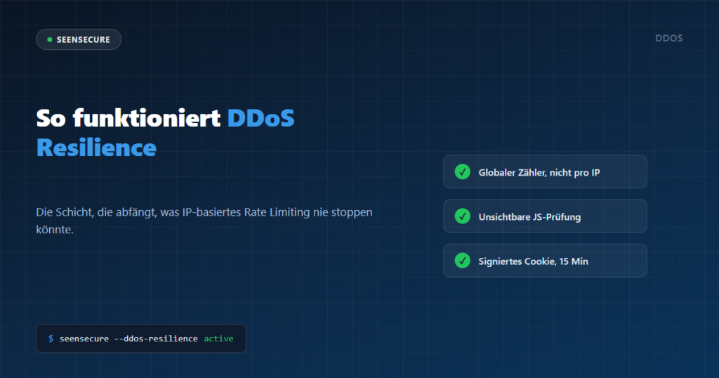Kopfbild: So funktioniert DDoS Resilience in SeenSecure
