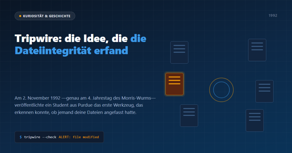Kopfbild: Tripwire, 1992, das erste Dateiintegritätssystem