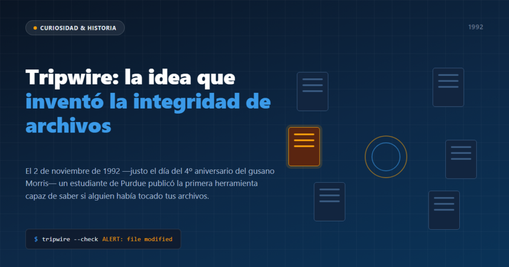 Cabecera: Tripwire, 1992, el primer sistema de integridad de archivos